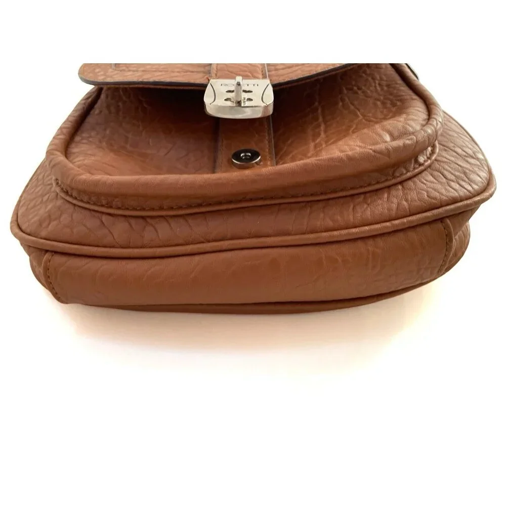 Rosetti Crossbody Shoulder Handbag Faux Leather Cognac Brown Purse - Picture 3 of 13